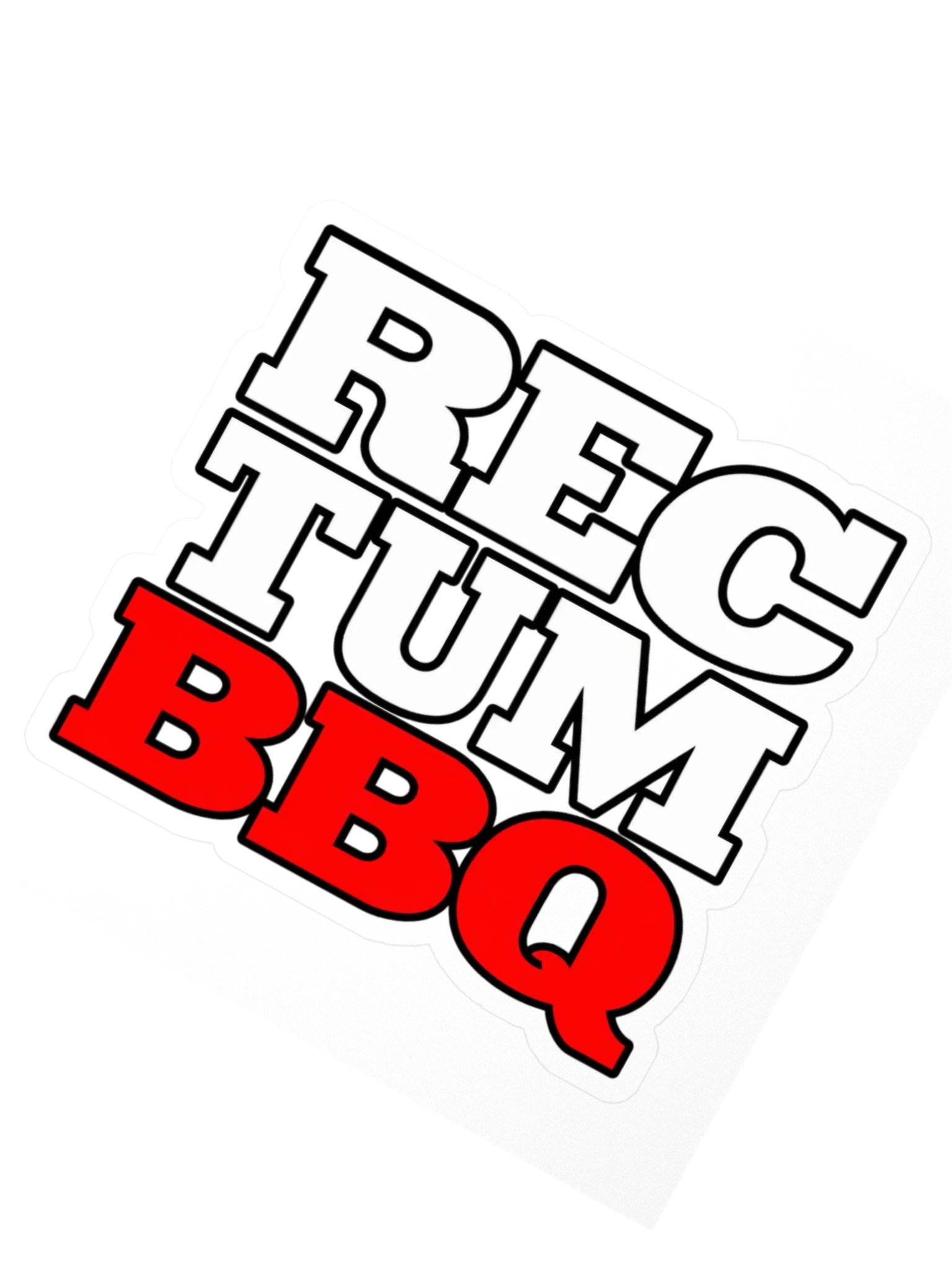 Rectum BBQ Sticker - White & Red product image (4)