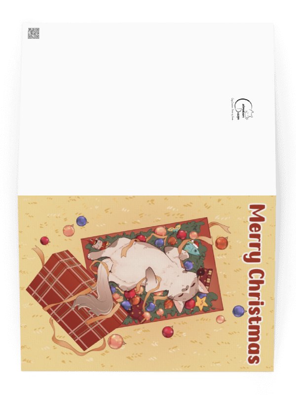 Festive cat box - Printable Christmas Card | Digital Download product image (2)