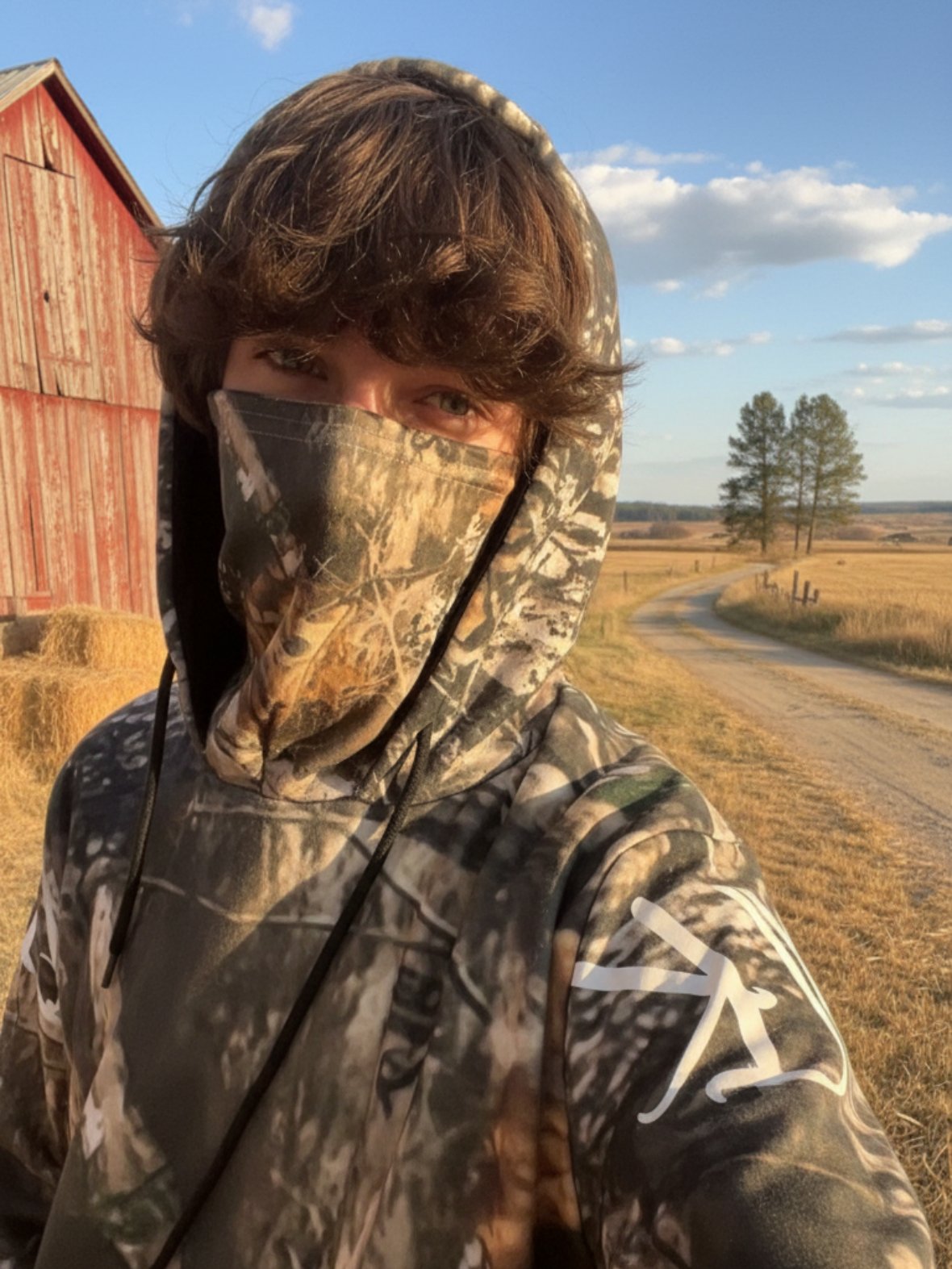 All-Over Camo Print Men's Heavy Fleece Hoodie With Mask product image (1)