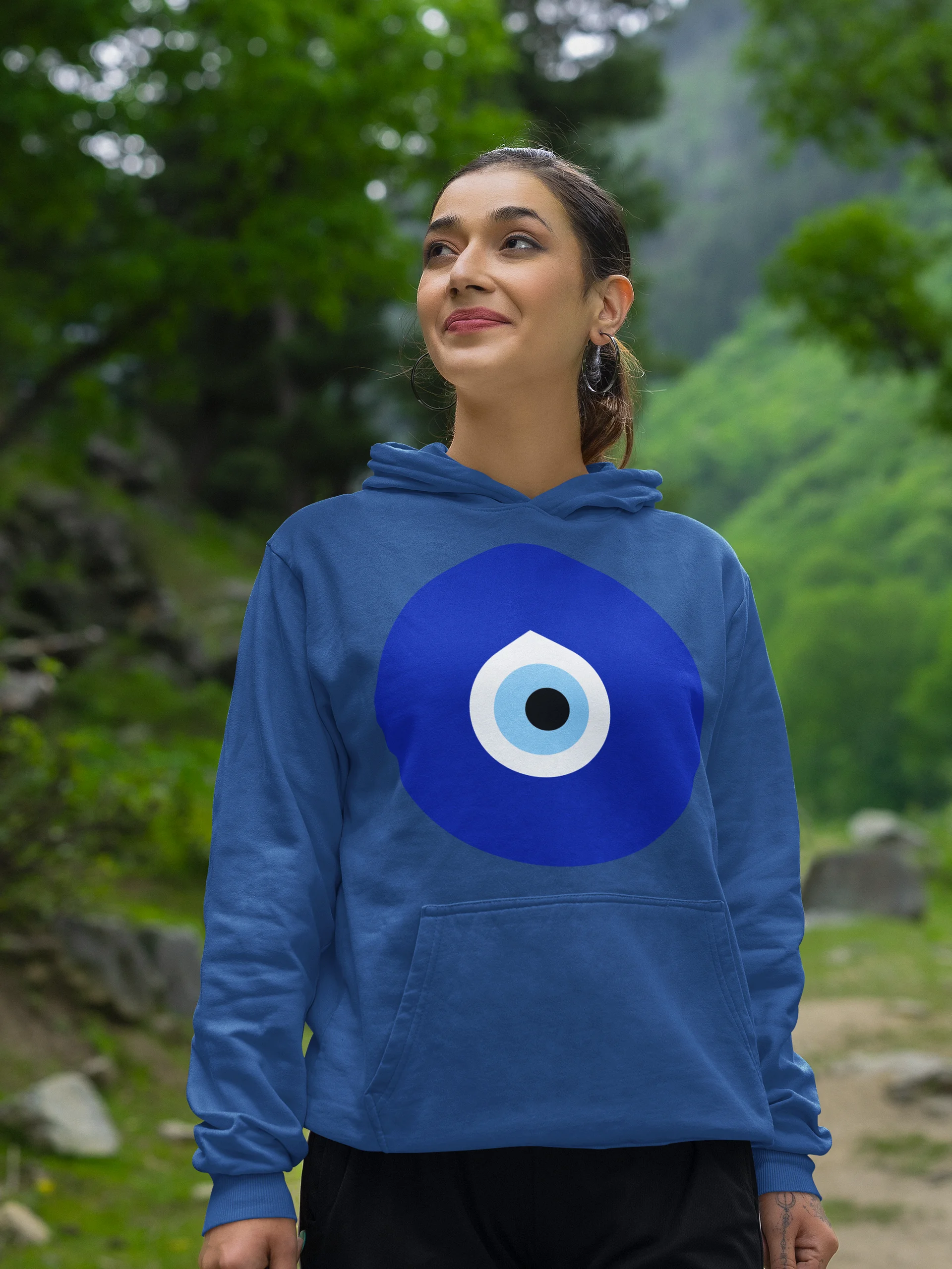 Nazar Mati Printed Classic Pullover Hoodie product image (2)