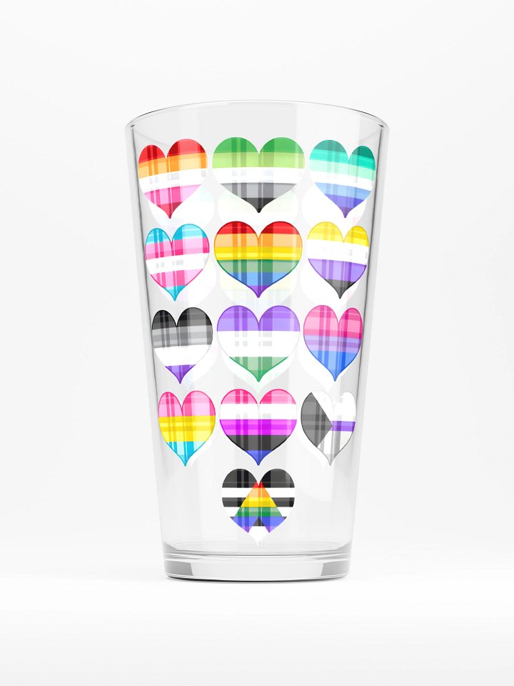 All the Hearts Pint Glass product image (1)