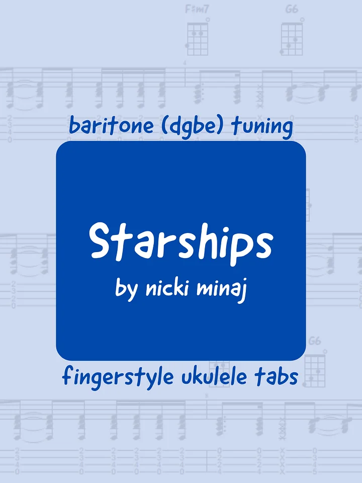 Nicki Minaj - Starships (uke tabs) product image (1)