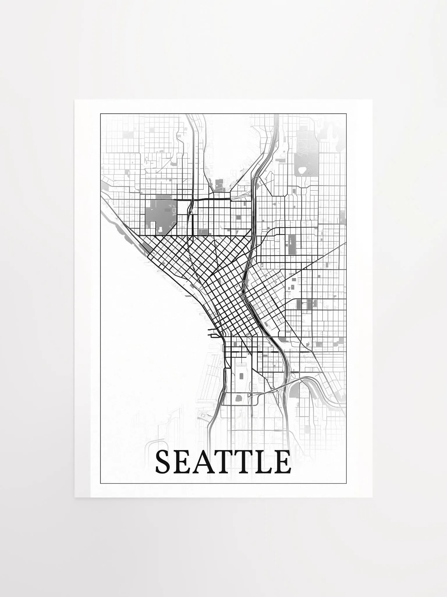 Seattle, Washington, USA, city map print product image (4)