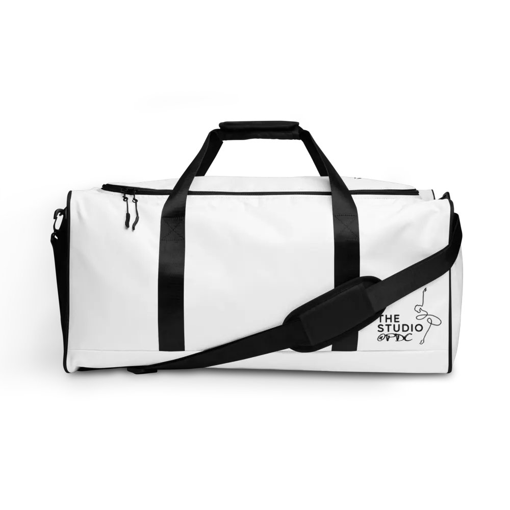 Large Dance Bag | White with Black Logo and Quote product image (1)