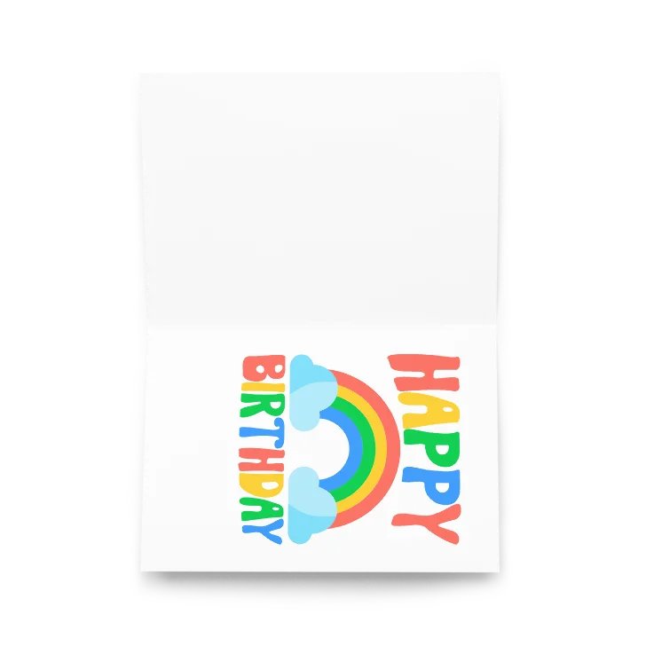 Happy Birthday (Rainbow) Birthday Card 5" x 7" product image (3)