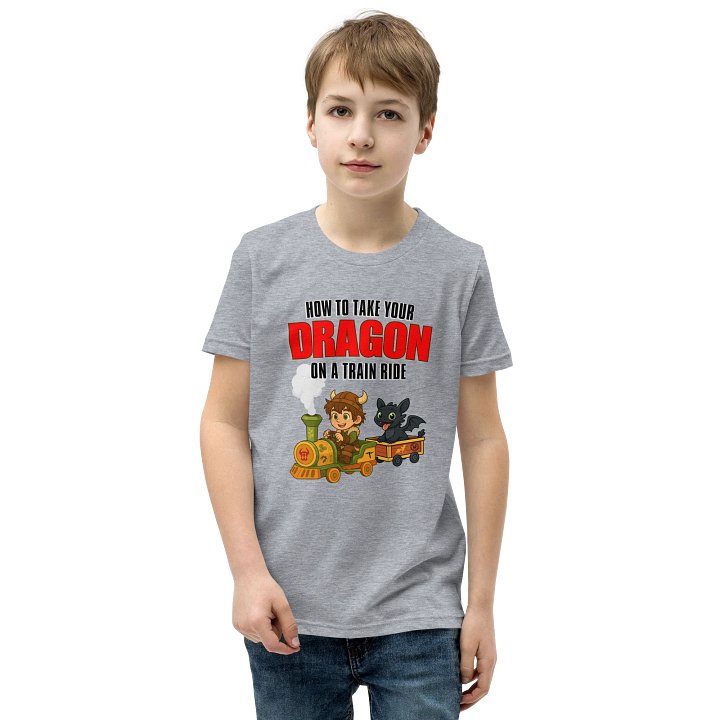 HOW TO TAKE YOUR DRAGON ON A TRAIN RIDE - YOUTH TEE product image (2)