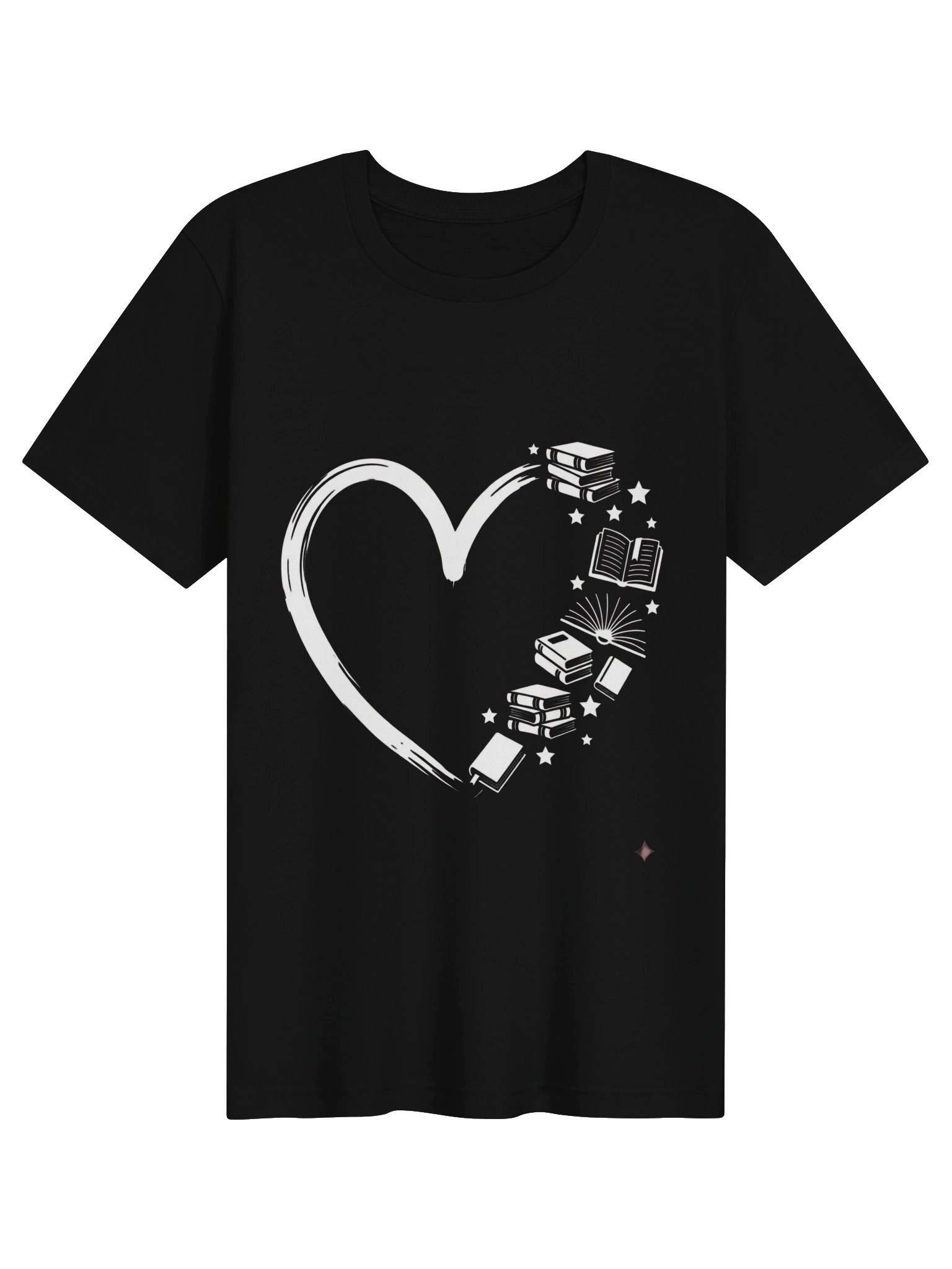 Book Lover T-Shirt for Women | Reading Heart Graphic Tee | Bookworm Shirt | Library Lover product image (2)