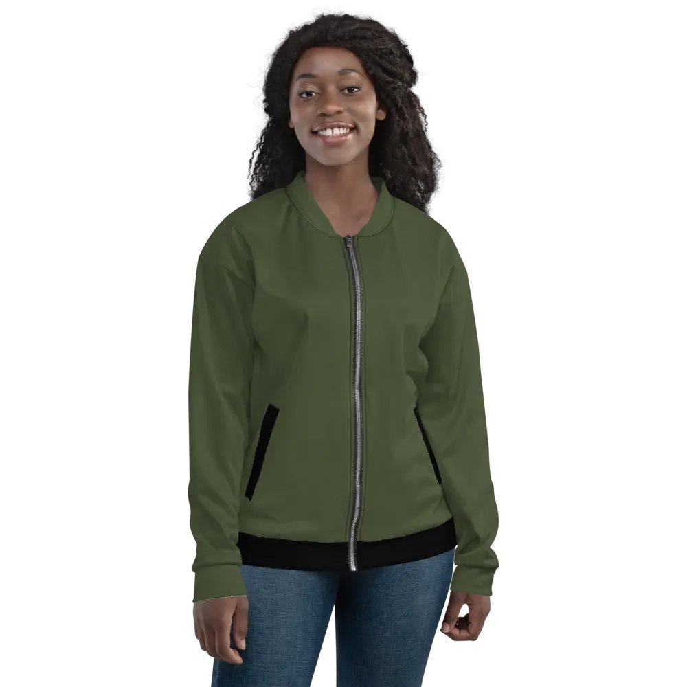 Olive Bomber Jacket product image (3)