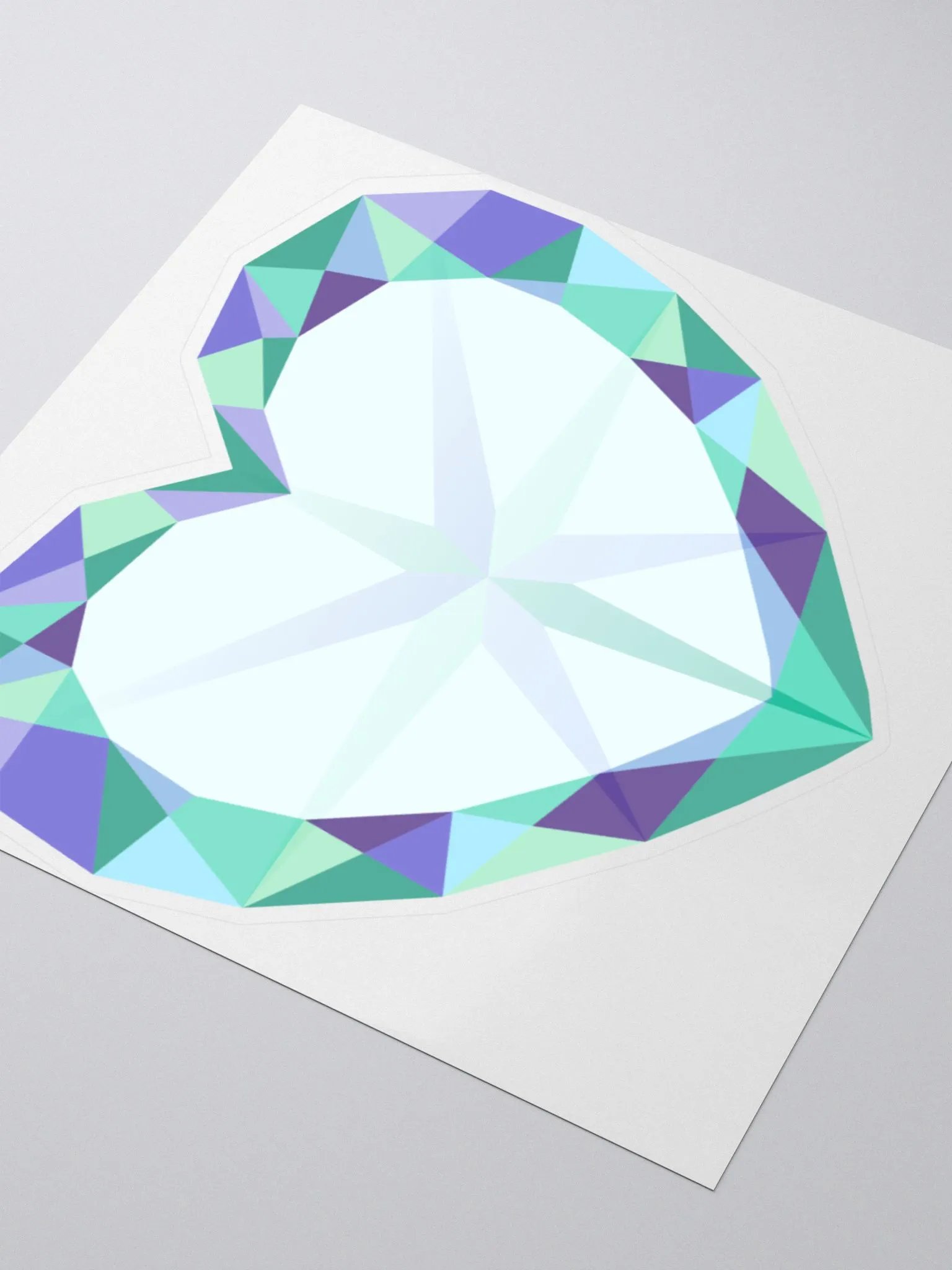 Crystal Pride Heart (Gay Pride) Cut Sticker product image (3)