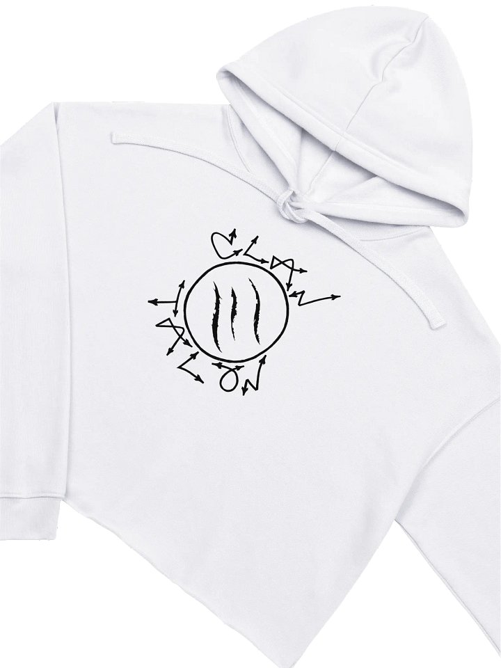 Clan Talon Croptop Hoodie White product image (2)