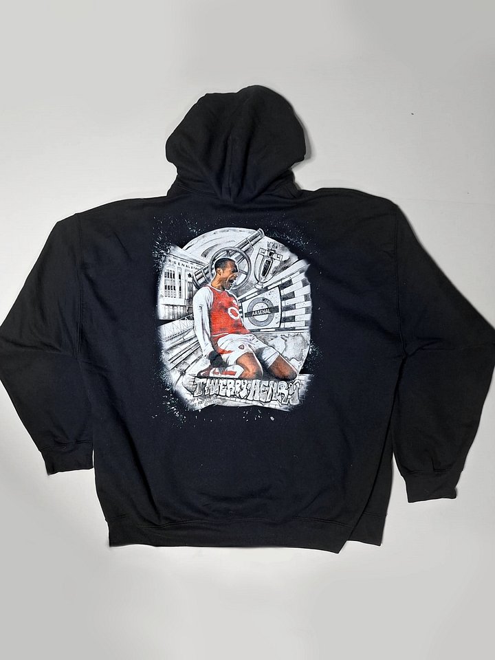 Thierry Henry Arsenal Hoodie – Hand Drawn Football Artwork - 12th Man Podcast Exclusive (Price Exc. VAT & Shipping) product image (1)