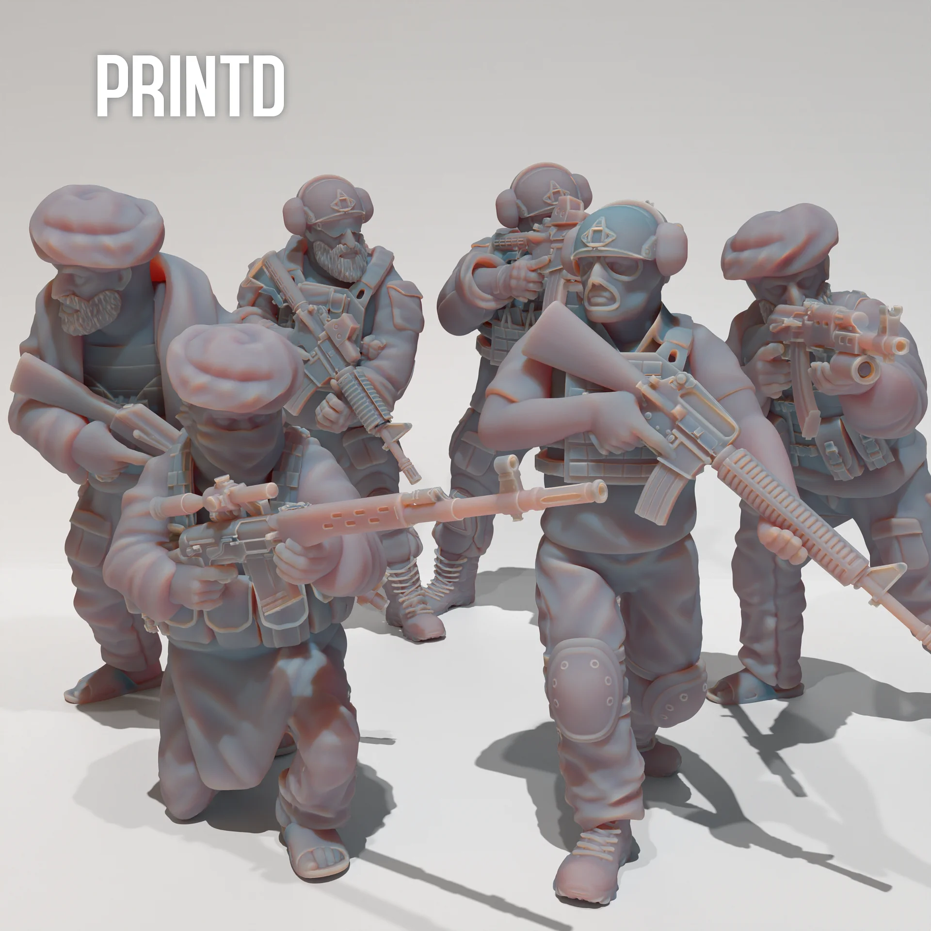 OPFOR Taliban Team - Modern Warfare Wargame Hobby Resin Scale Models product image (1)