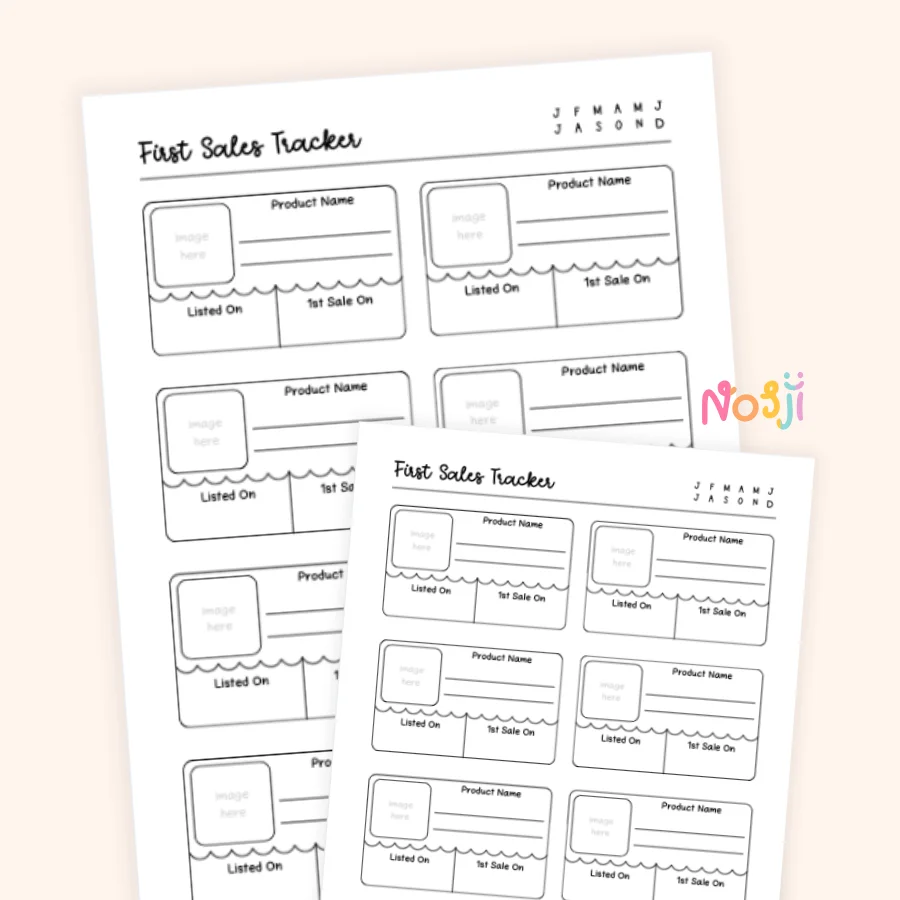 First Sales Tracker Printable Product Sales Tracker product image (1)
