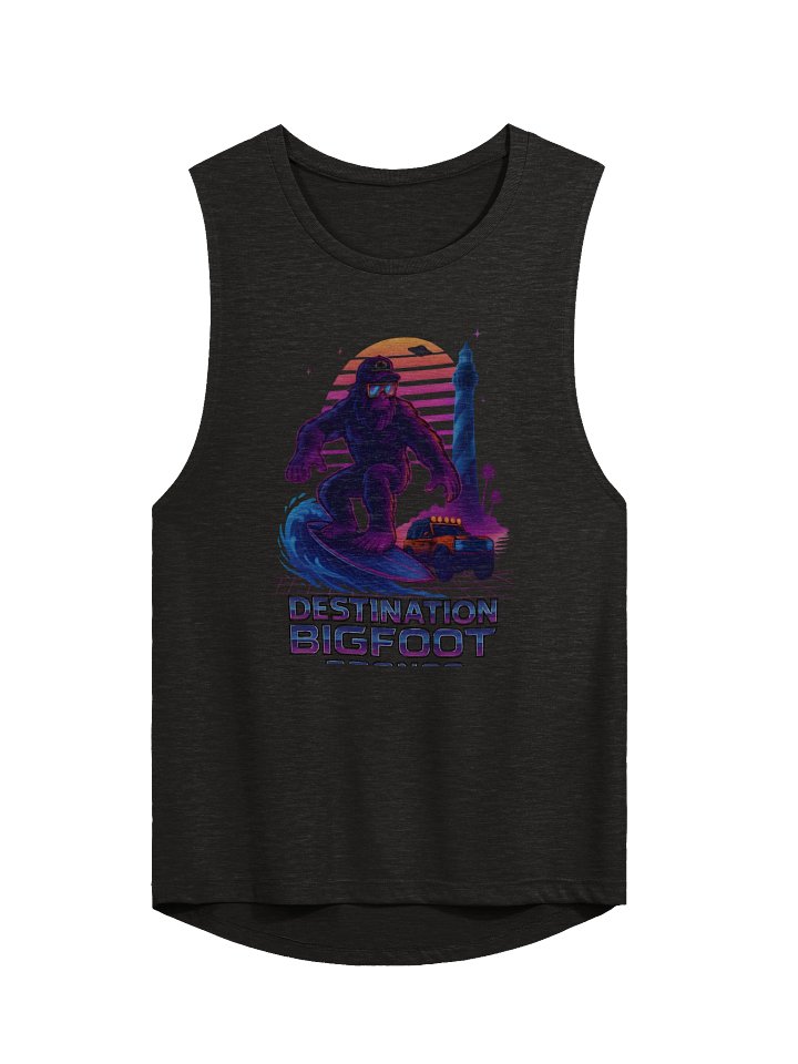 Destination Bigfoot Bronco Synthwave Flowy Women's Muscle Tank (Multiple Colors Available) product image (1)