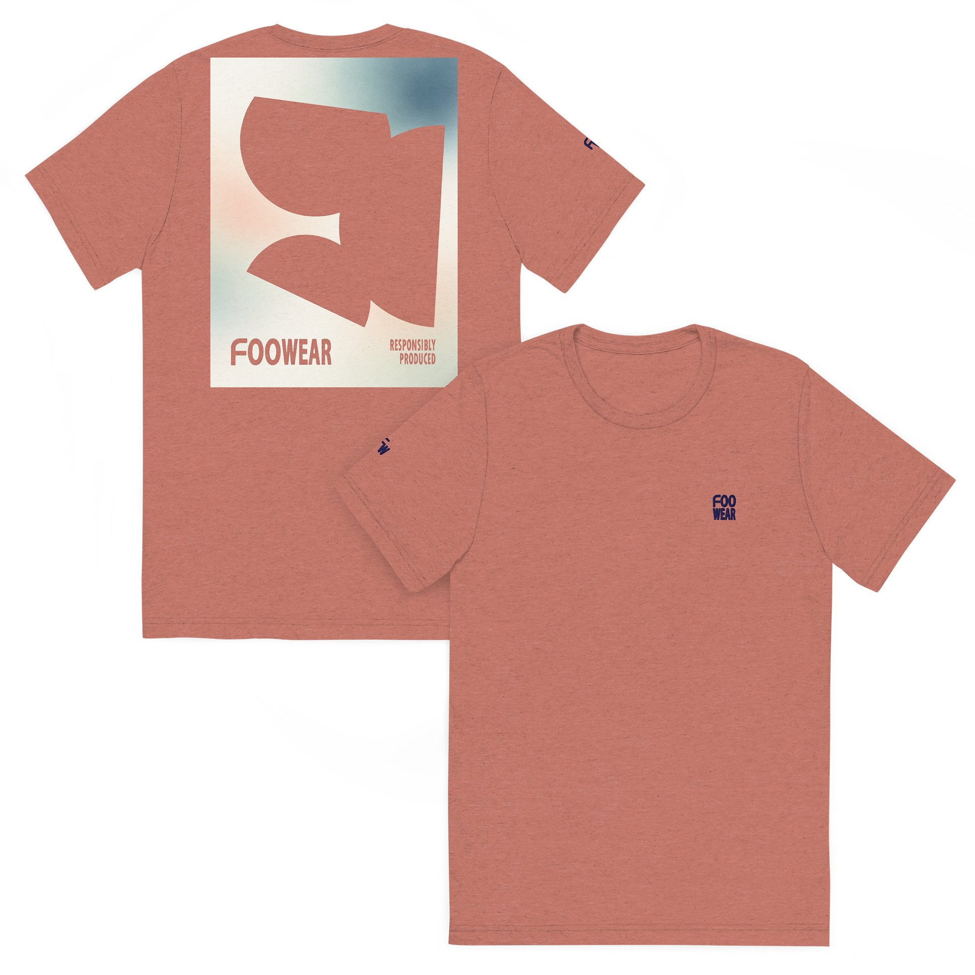 Embroidered Monogram T-Shirt in Mauve Red with Backprint product image (1)