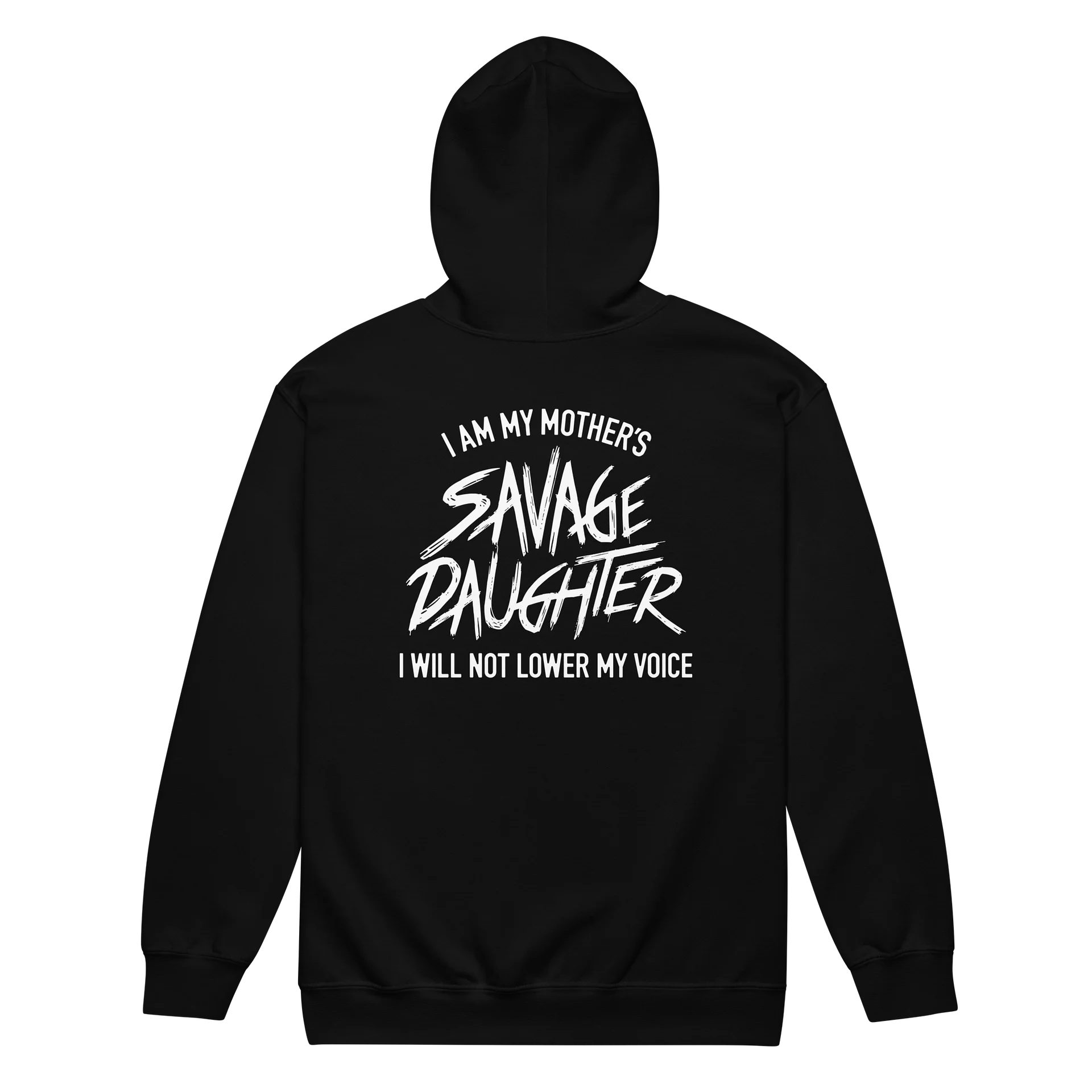 Savage Daughter Heavy Zip Hoodie (white print) product image (3)