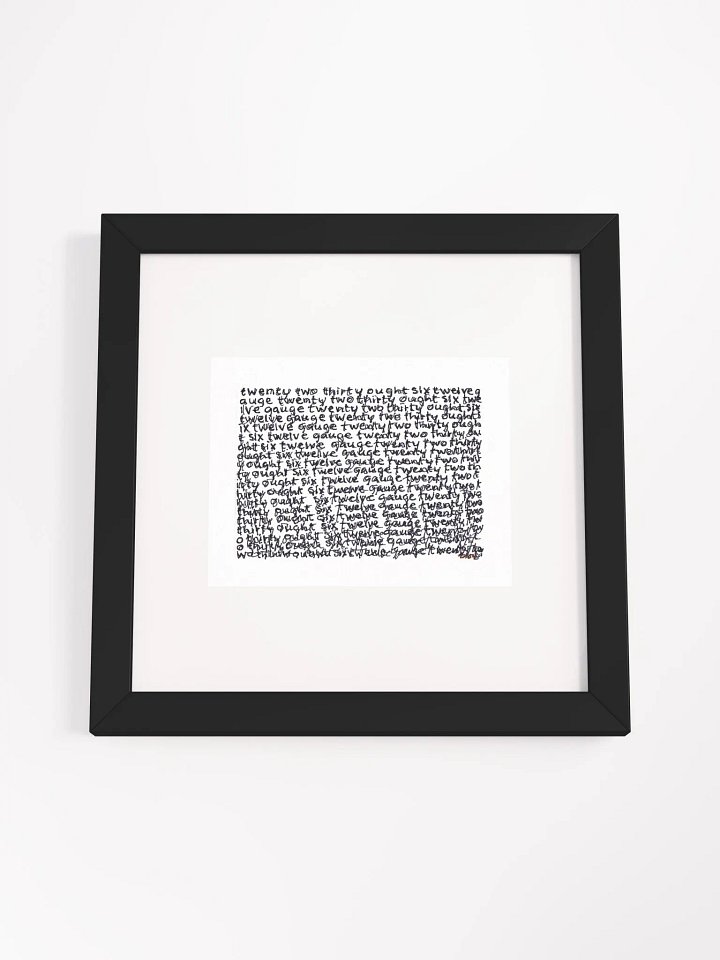 twenty two thirty ought six twelve gauge Panel Card Print Framed product image (1)