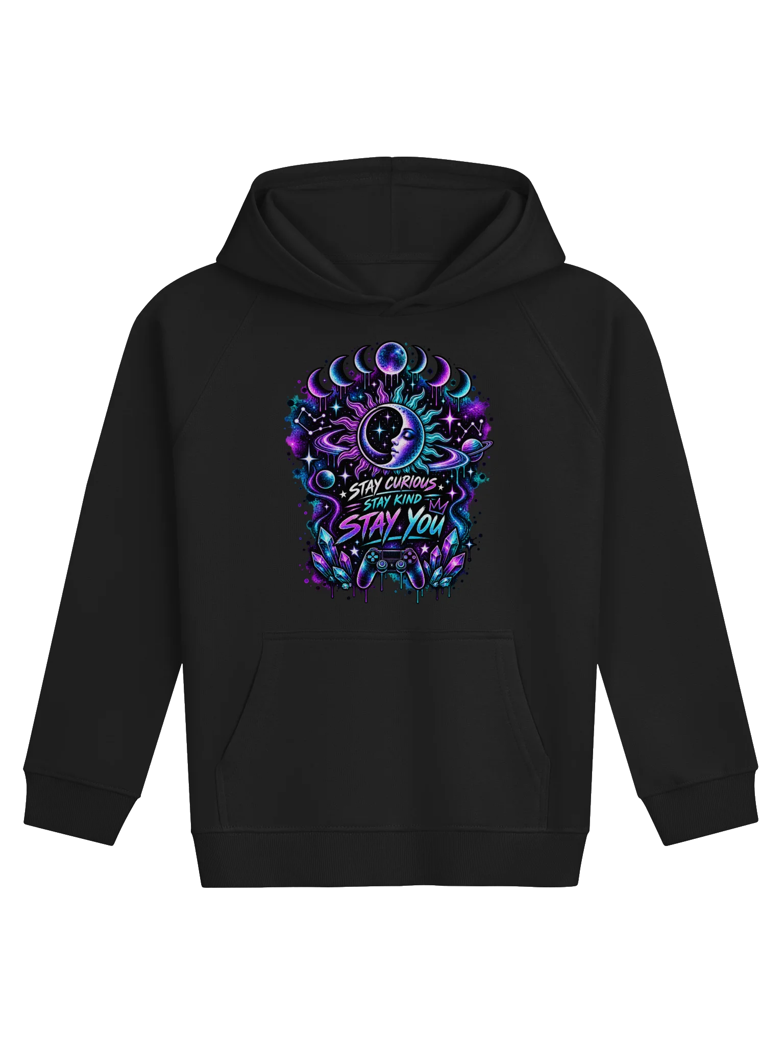Dream • Explore • Level Up | Kids Cosmic Gamer Hoodie product image (1)