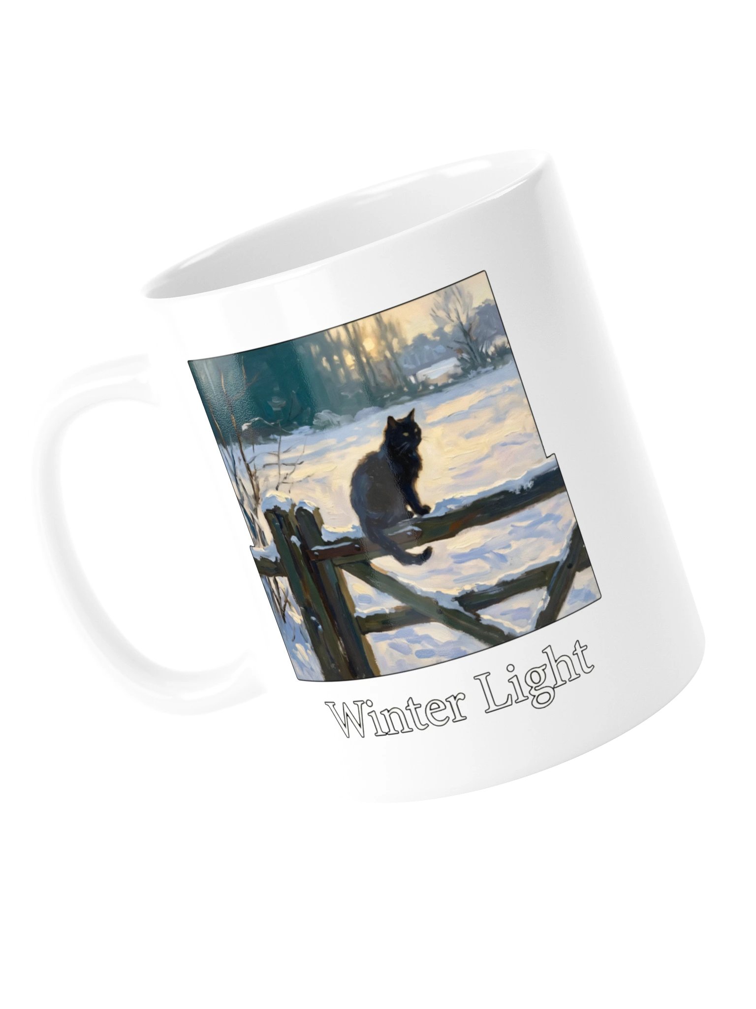Winter Fence Cat Mug product image (5)