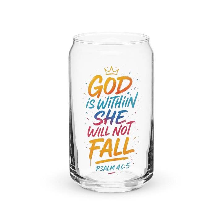 "Rooted & Unshakable" – Psalm 46:5 Graffiti Can Glass product image (2)
