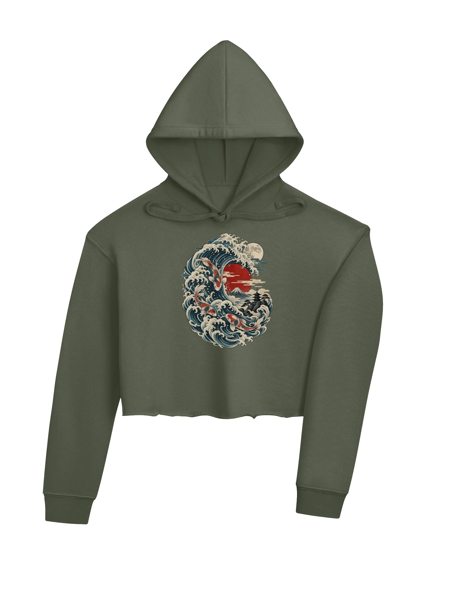 Ukiyo-e Wave Crest with Koi and Pagoda product image (8)