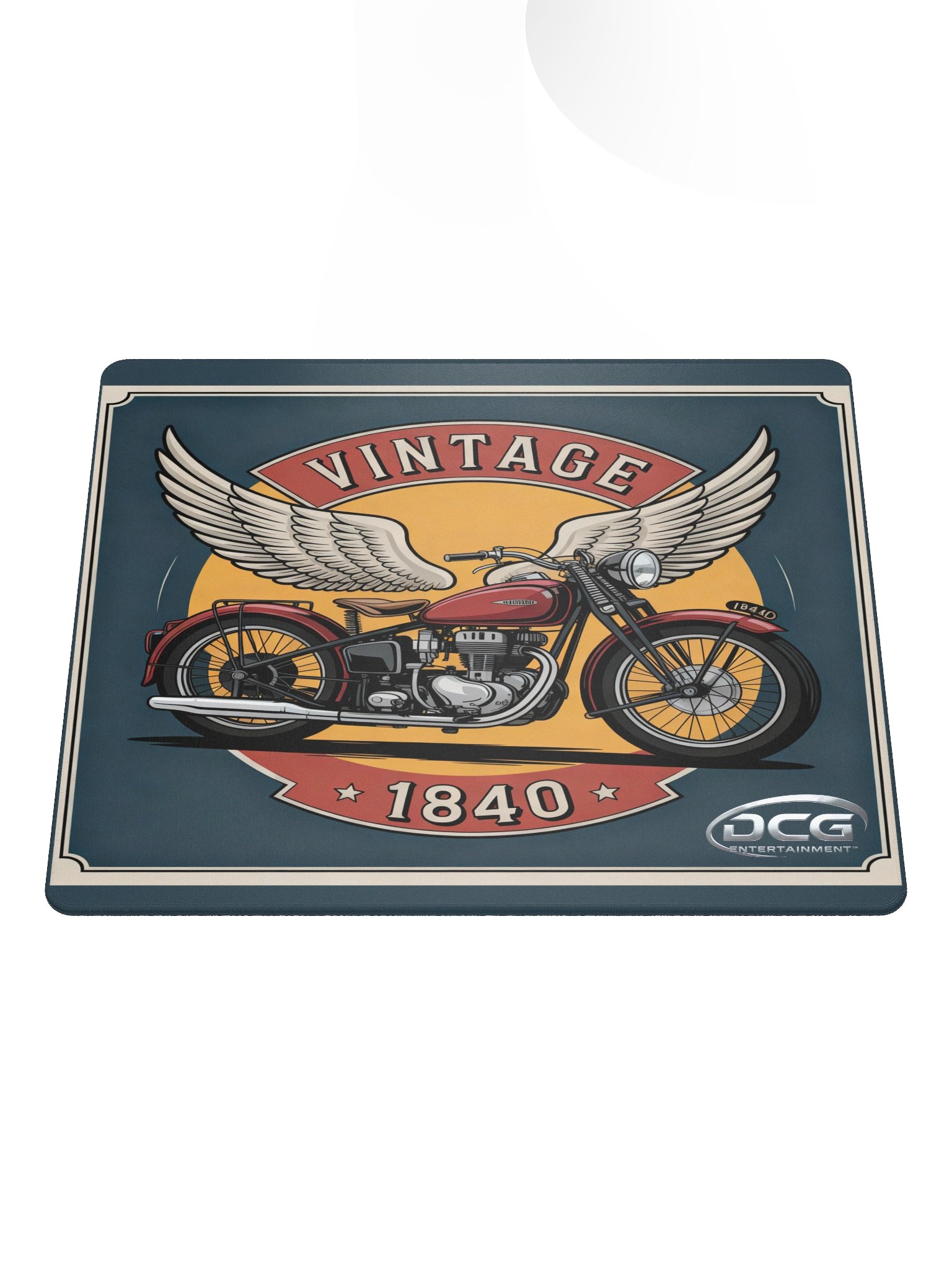 Vintage Motorcycle Wings Gaming Mouse Pad product image (1)