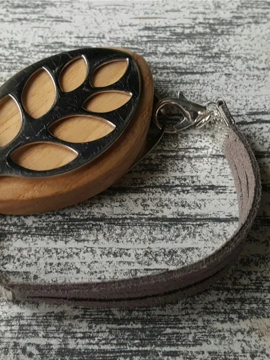 Gray Faux Suede Bracelet | Handmade Accessory for Bellabeat Leaf Urban & Ivy product image (2)