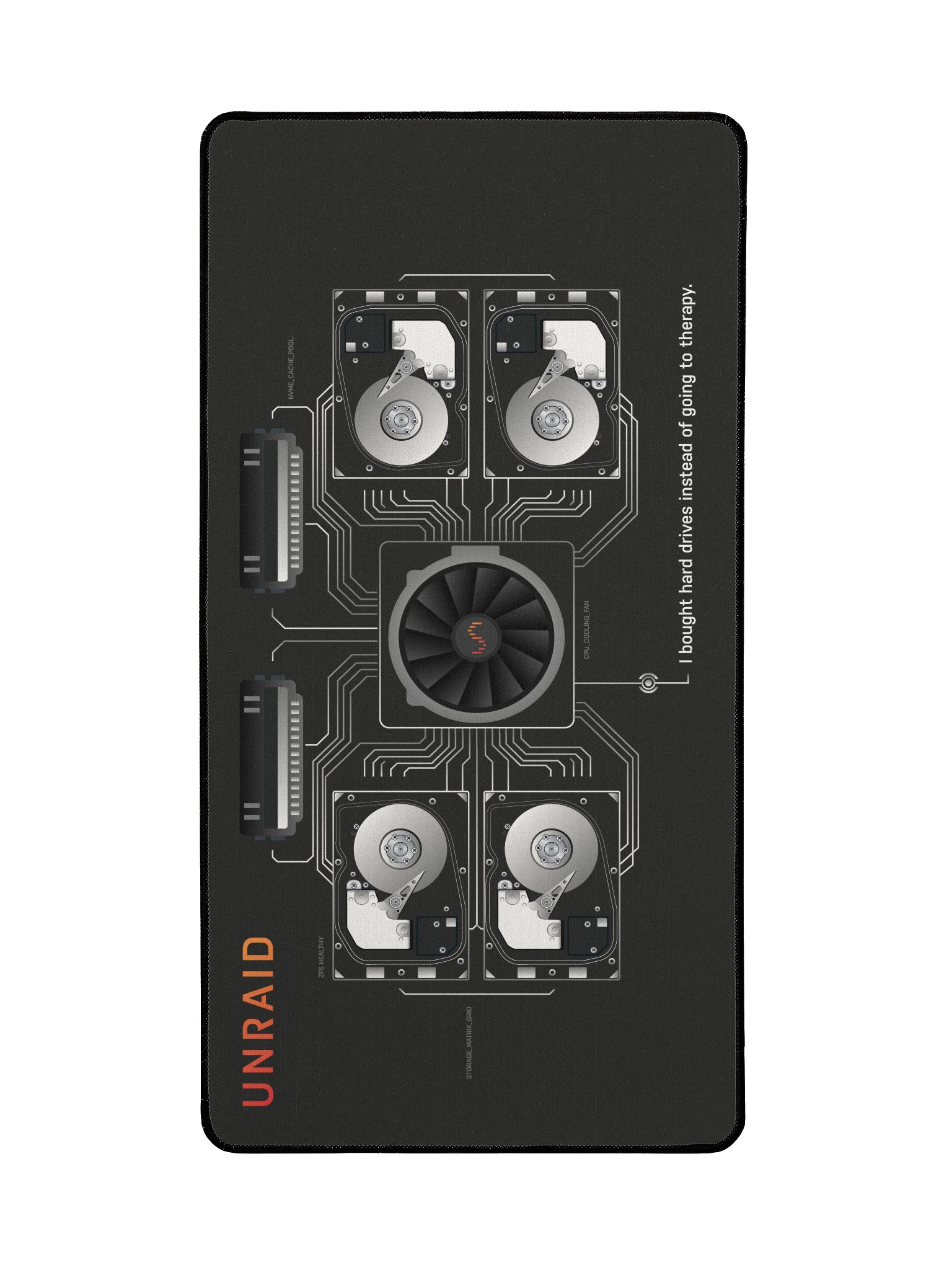 Unraid Command Center Desk Mat (Therapy Edition) product image (2)