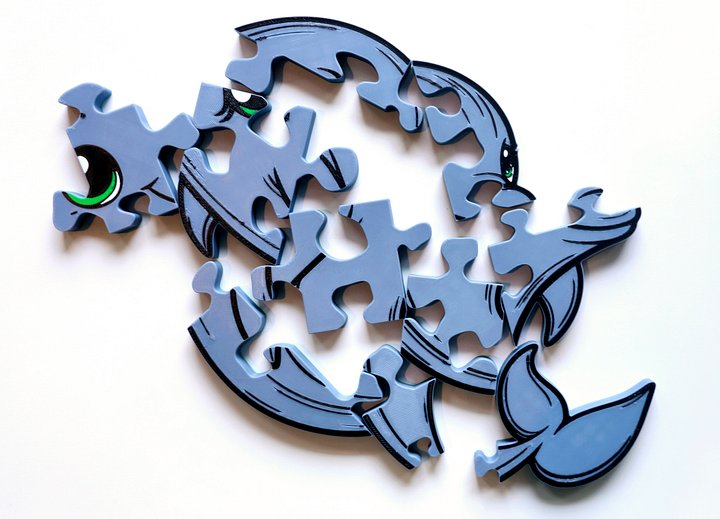 Dolphin 3D Printed Jigsaw Puzzle – Dive into a Splash of Fun! product image (2)