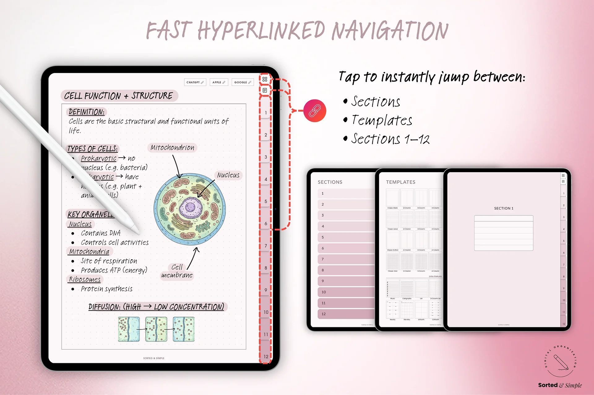 Smart Digital Notebook - Blush Pink product image (3)