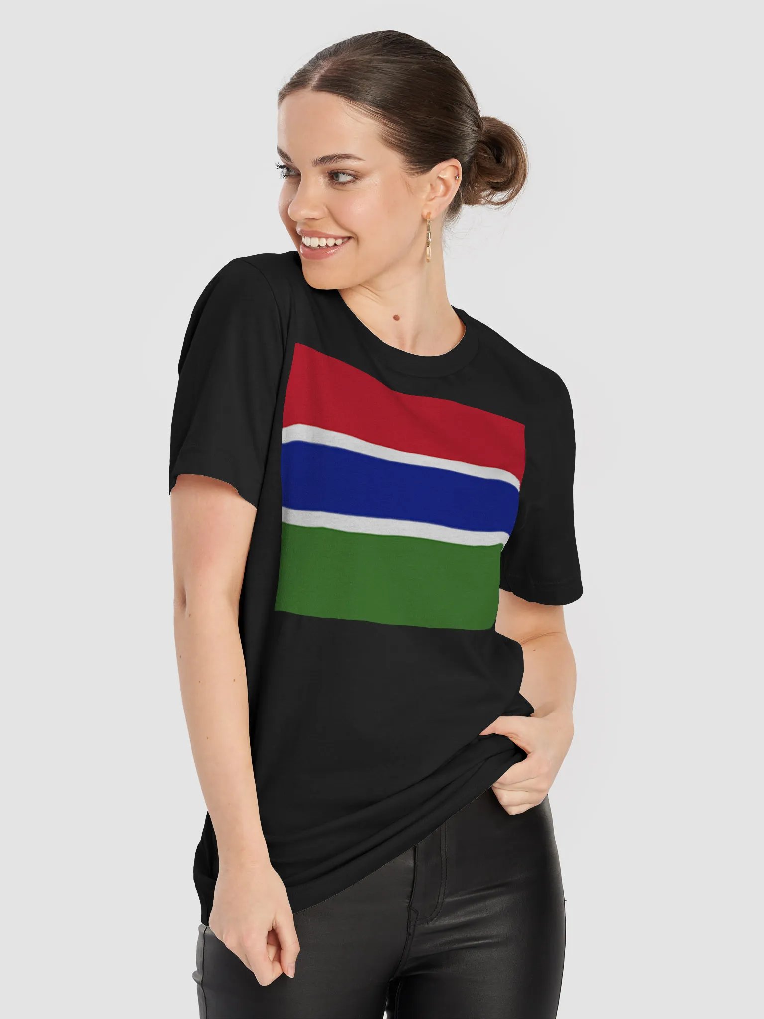 Exclusive Unisex Gambia Flag Graphic Tee by Graphic Grove product image (9)