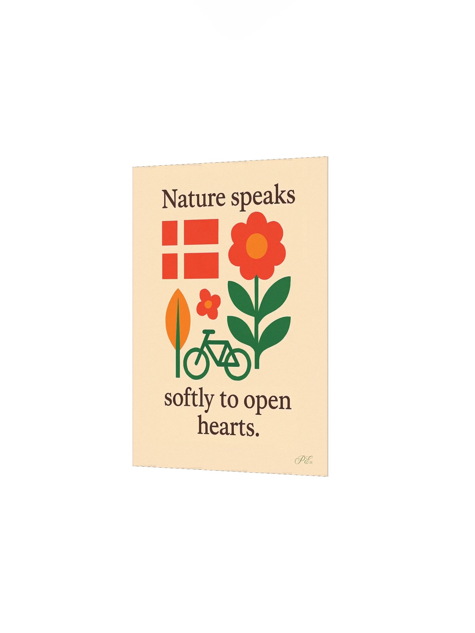 Nature Speaks Softly – Danish Minimalist Poster Art – by M-Art & Design - Poster product image (3)