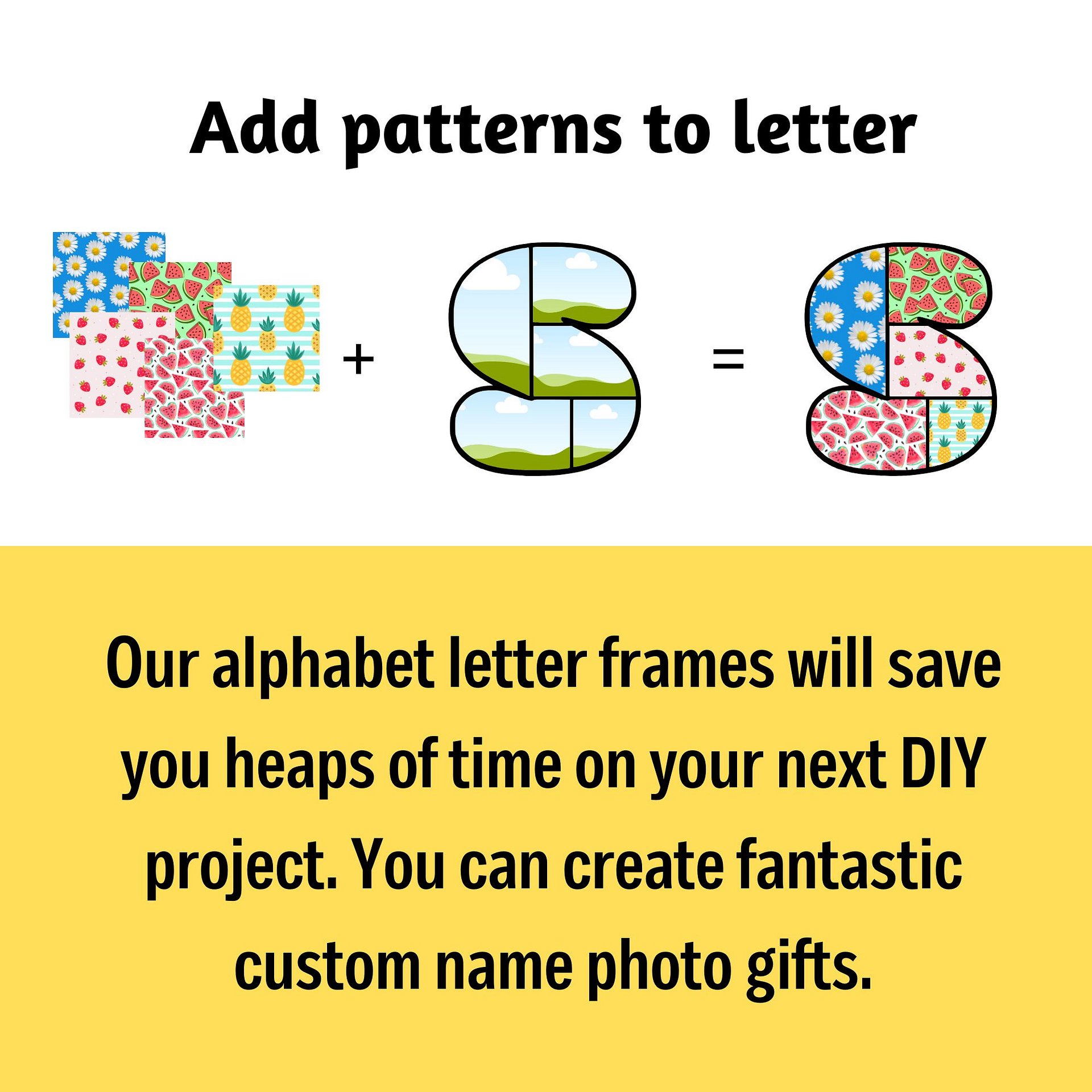 Fat and Fun Alphabet (A - Z) Multiple Frames Canva Templates product image (7)