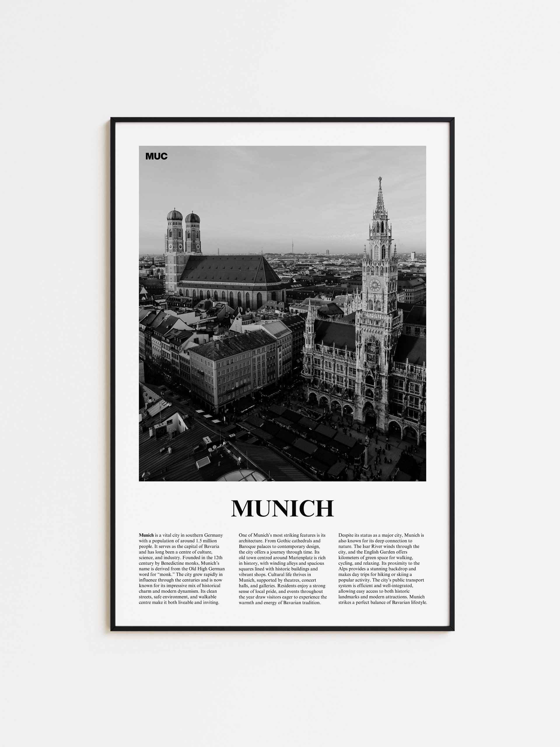 Munich 01 Newspaper Poster | Framed product image (1)