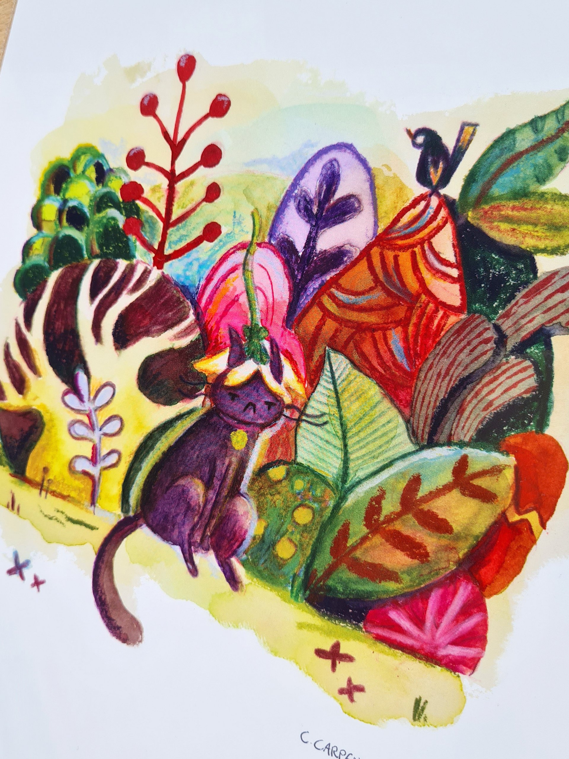 Flower Petal Cat Print A4 product image (3)