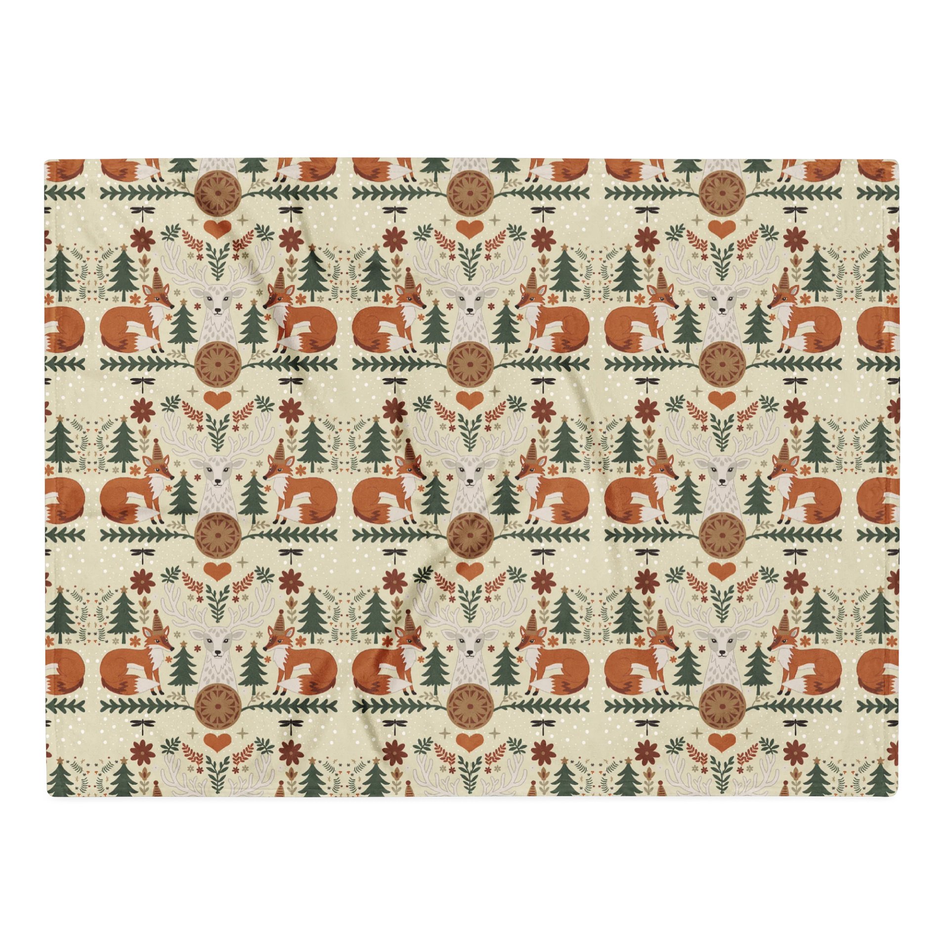 Fox and Stag Throw Blanket product image (1)