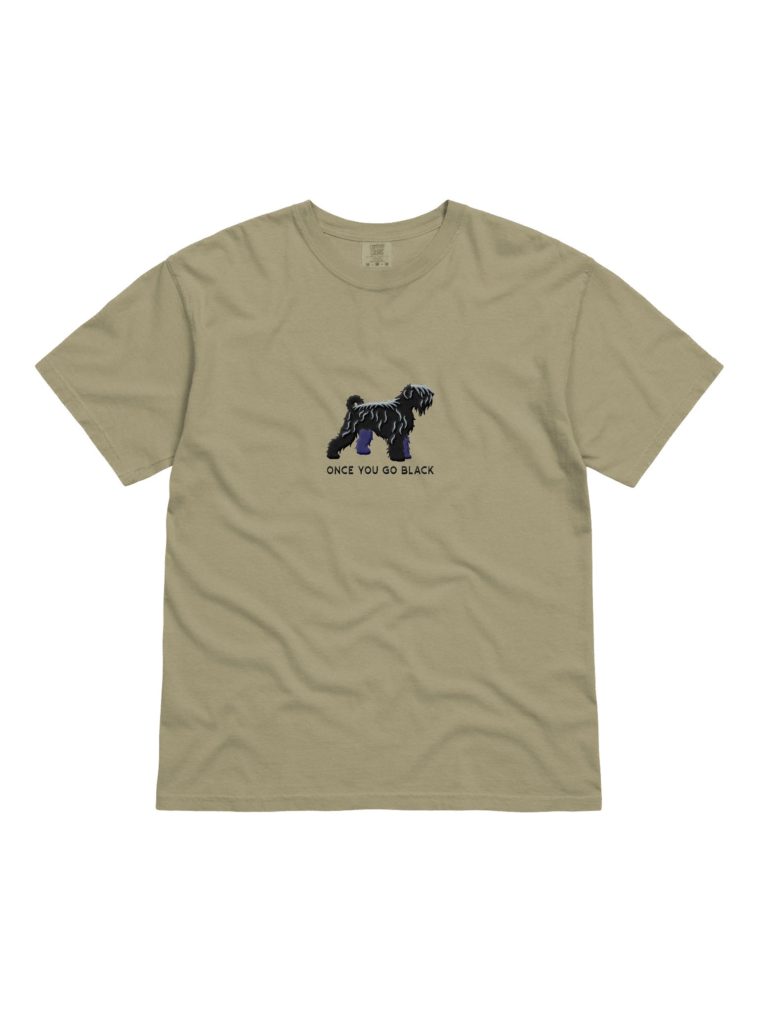 Once You Go Black T-Shirt(Embroidered) of a Black Russian Terrier product image (4)