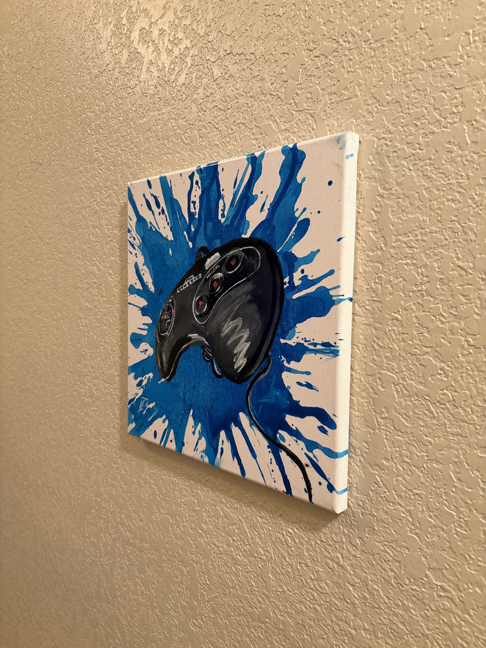 Hand painted “A New Challenger” Controller Splatter Painting product image (4)