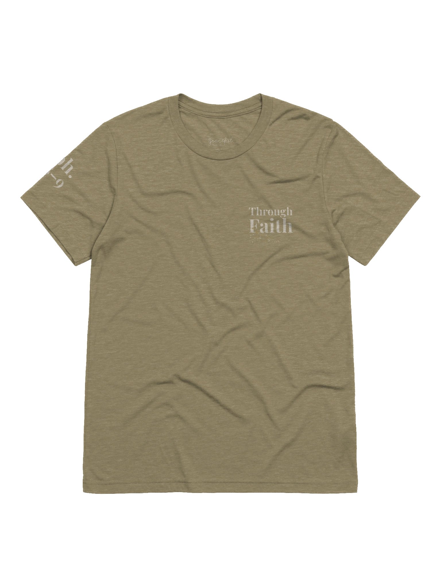 Through Faith Tee – Ephesians 2:8‑9 (Dark) \| By Grace Capsule product image (1)