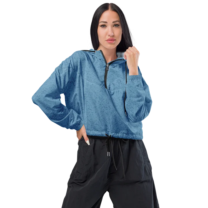 Blue Speckled Cropped Windbreaker product image (2)