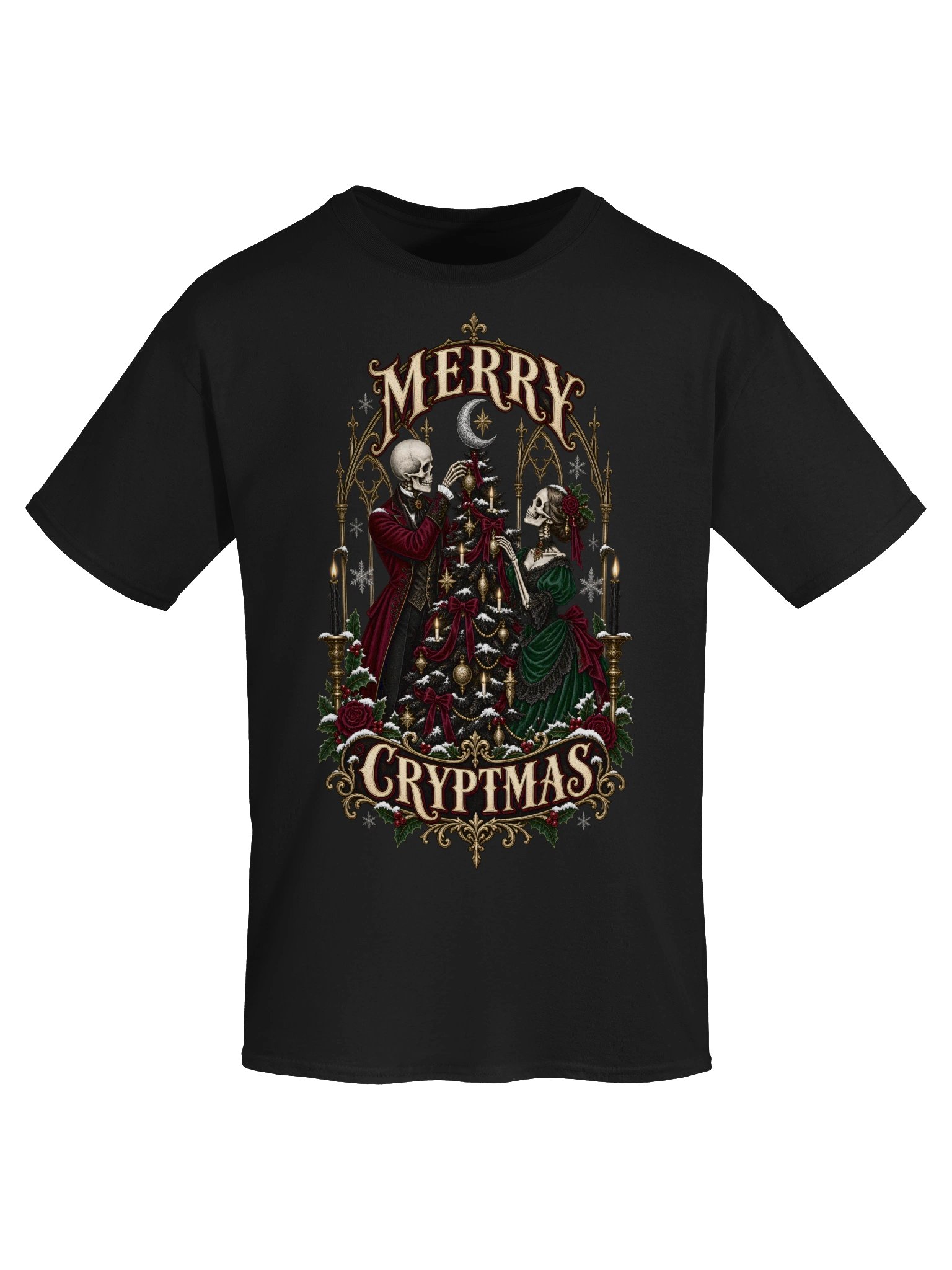 Merry Cryptmas | Gothmas Skeleton Christmas Shirt product image (6)