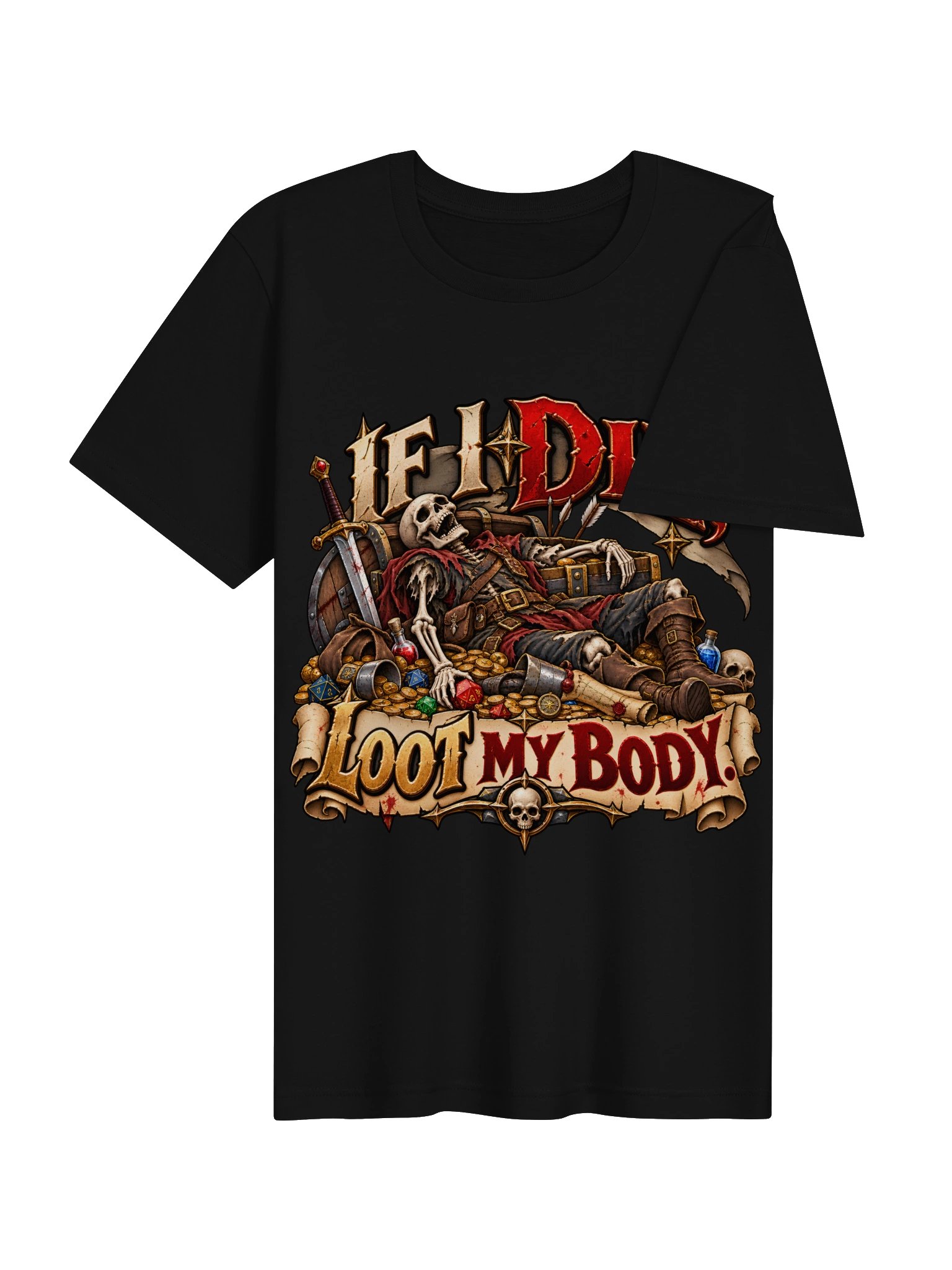 If I Die, Loot My Body RPG T-Shirt product image (5)