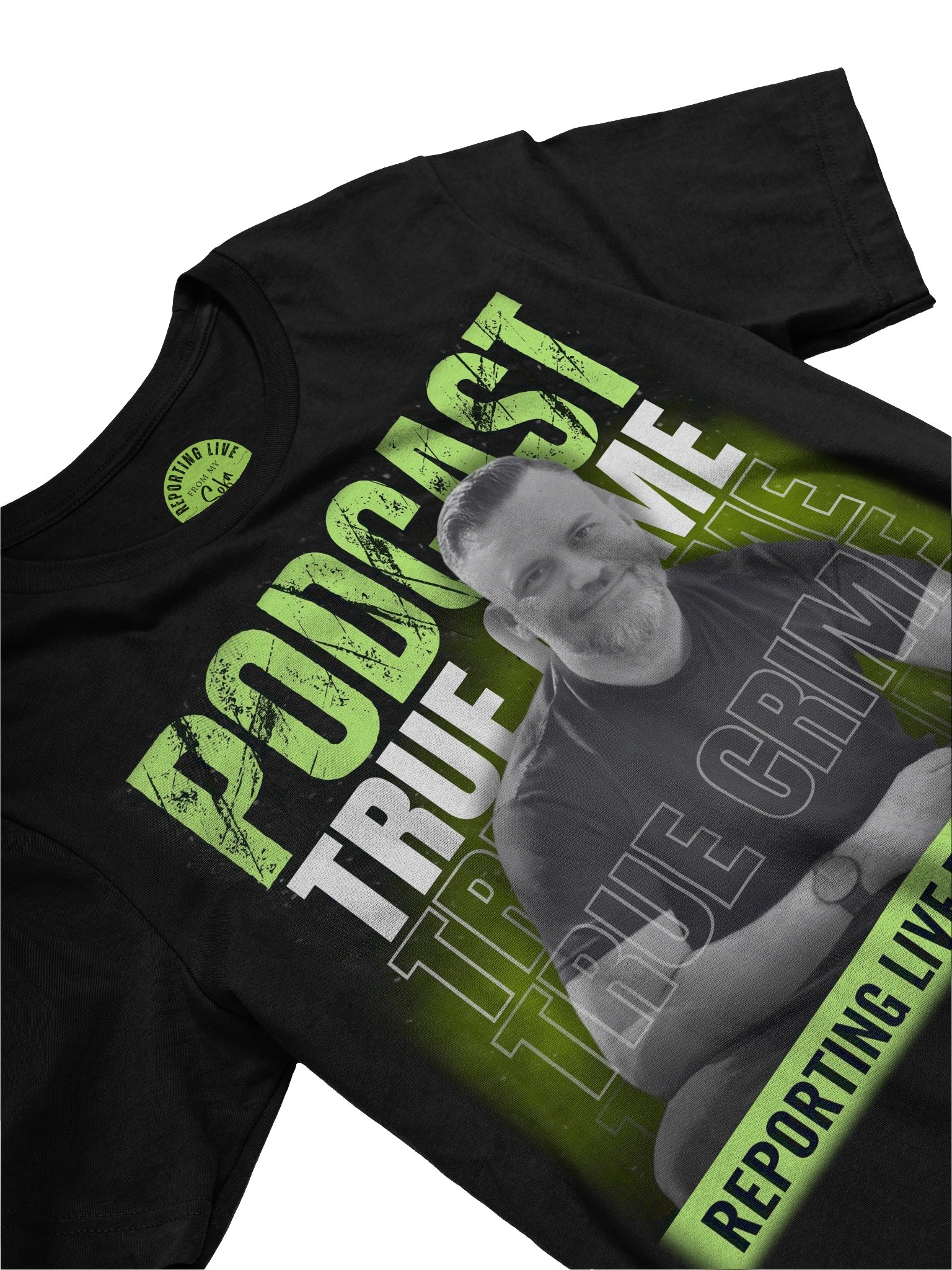 Reporting Live From My Sofa Podcast Portrait T-shirt product image (4)