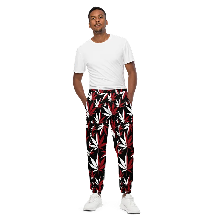 red and black all over joggers product image (1)