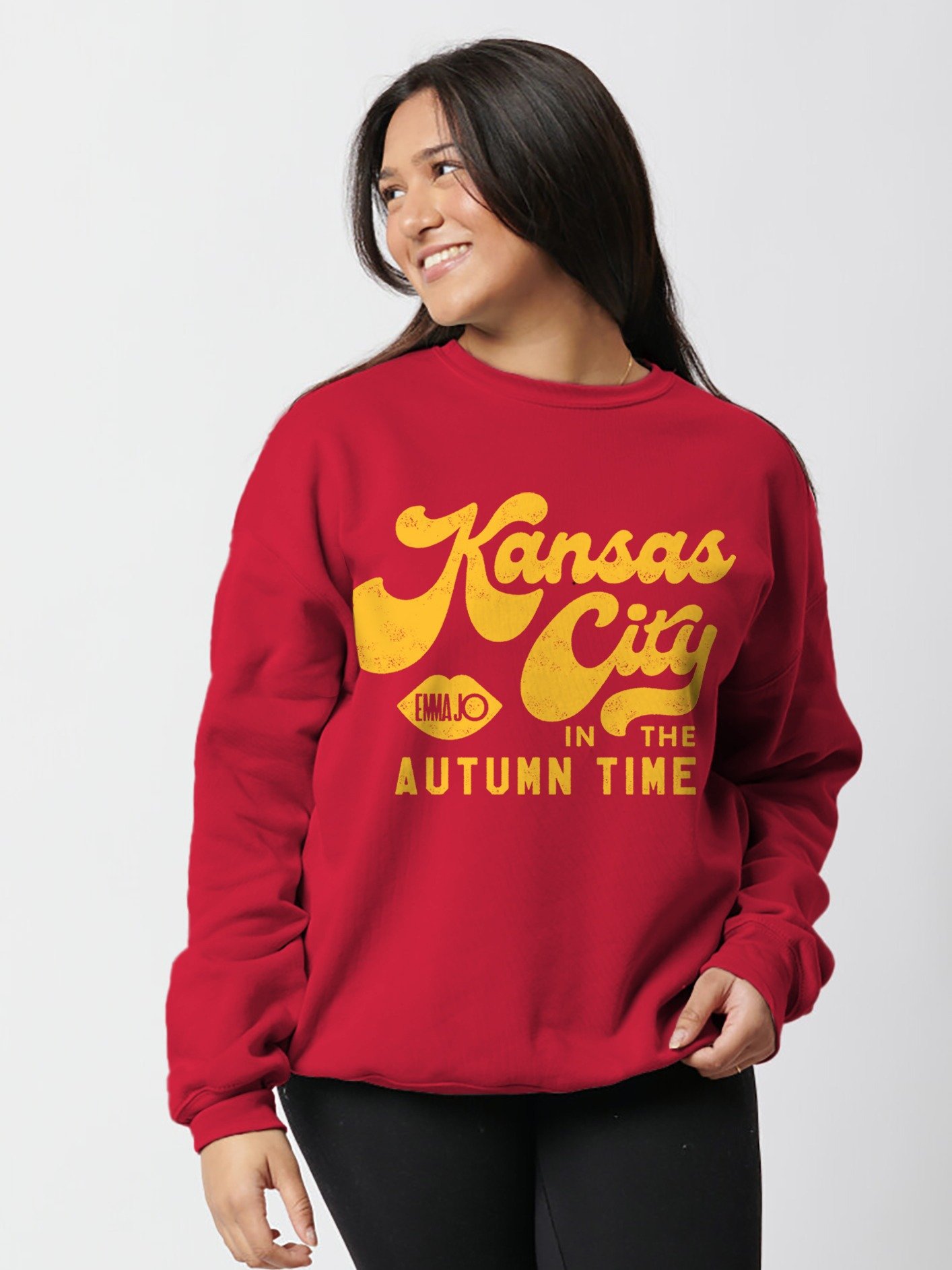 Kansas City in the Autumn Time cozy sweatshirt (Chiefs colors) product image (1)