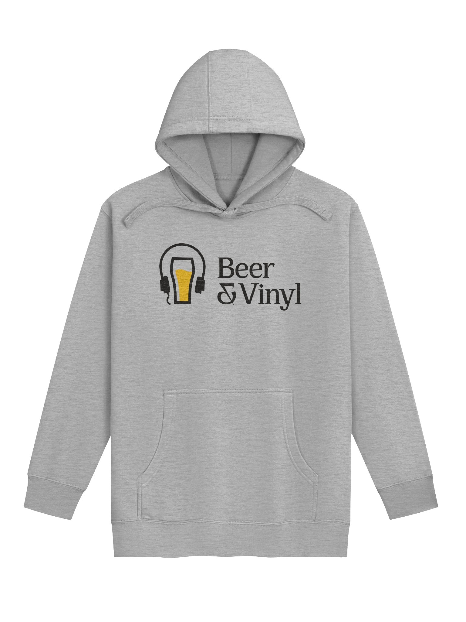 Beer & Vinyl Gray Hoodie product image (1)