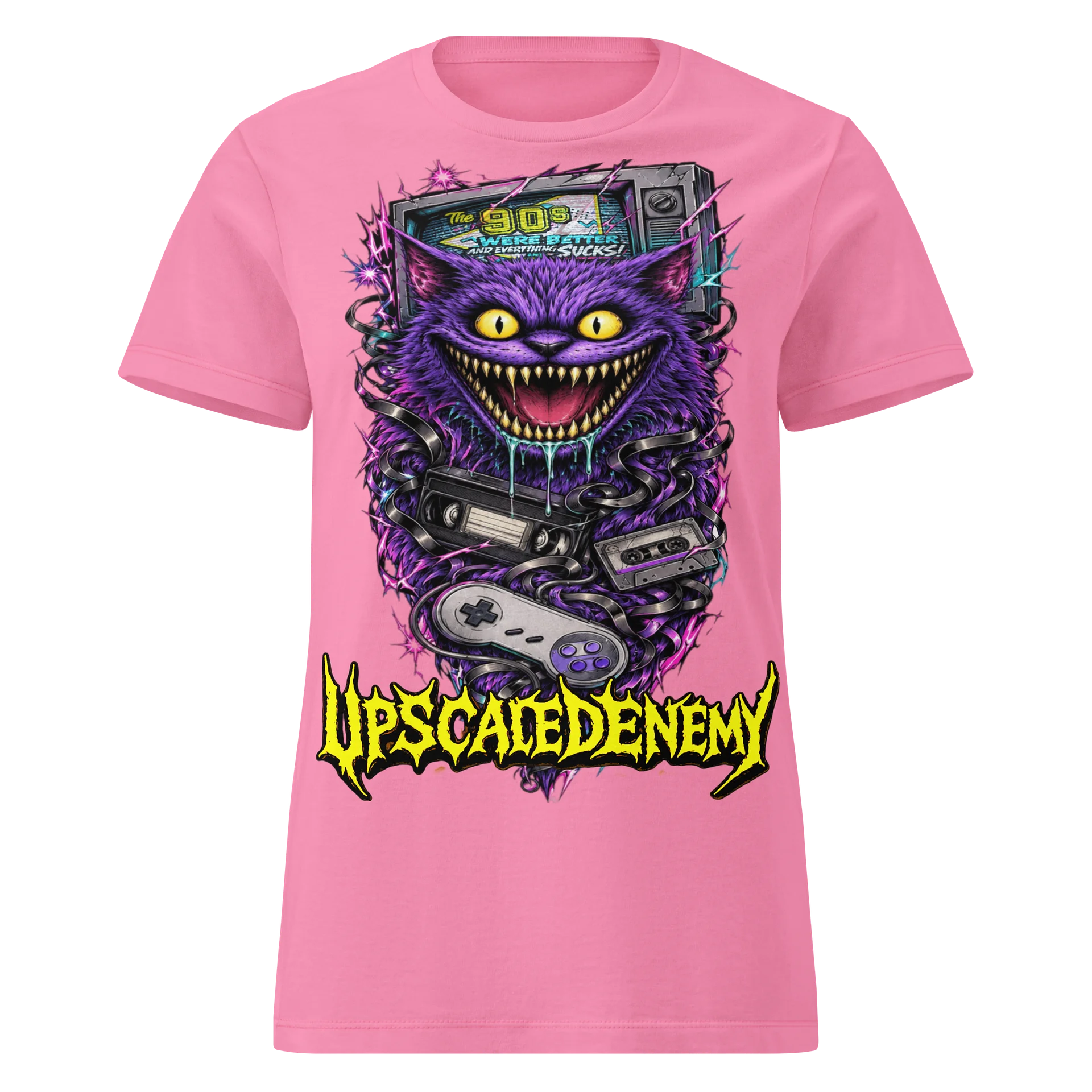 UE - Cheshy_Retro-Flash_Womens Soft-Style Tee_Pink product image (1)