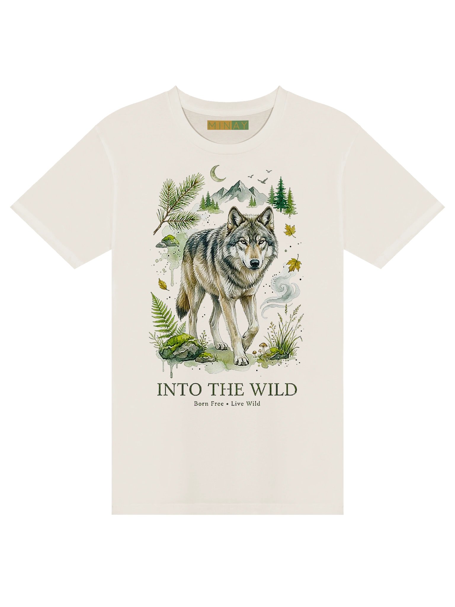 Into The Wild Timber Wolf Vintage Premium Graphic Tee product image (4)