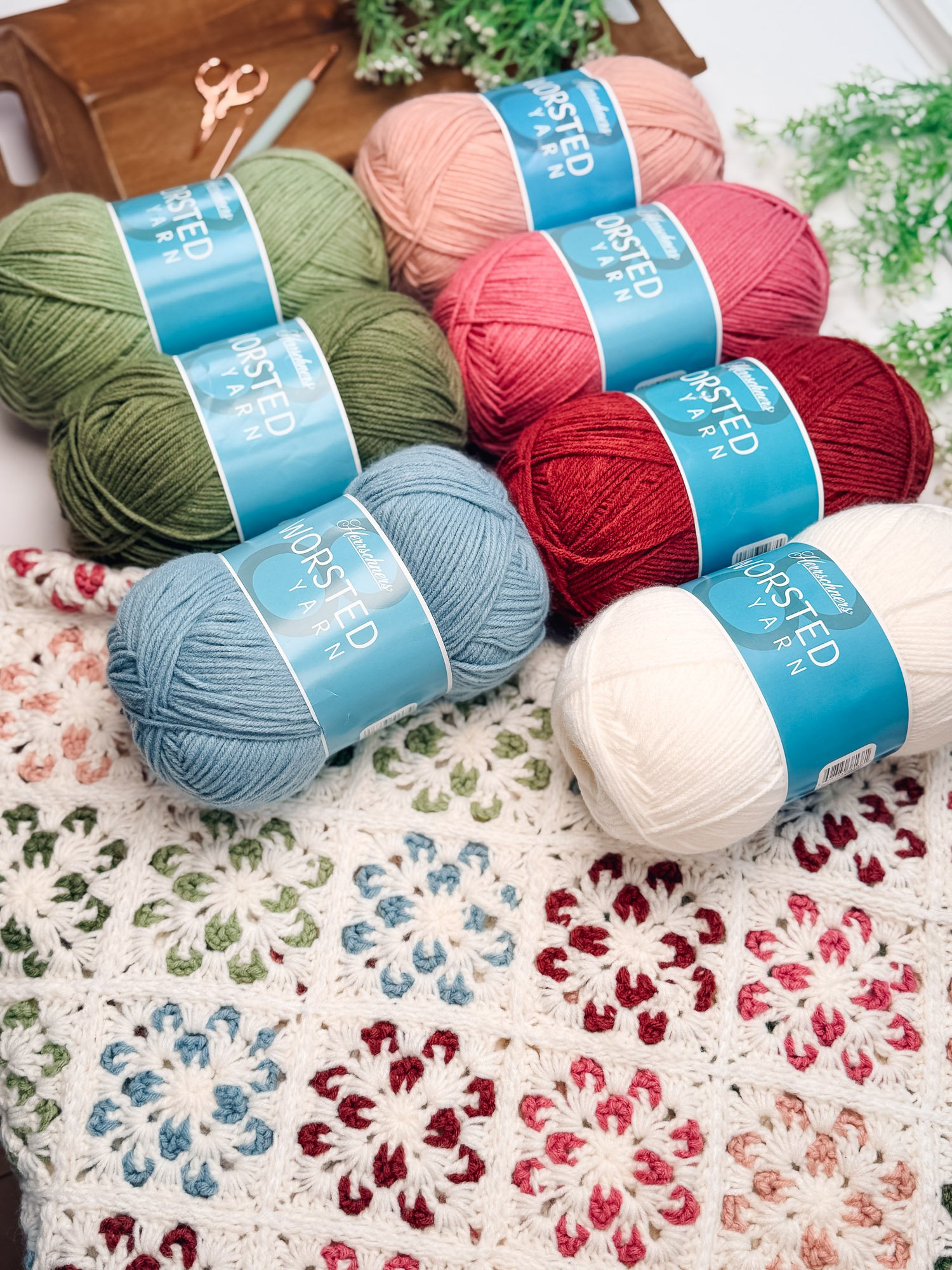 Crochet Granny Square Blanket Pattern | Blossom Flower Squares, 9 Sizes Lovey to Twin | PDF + Video + App product image (4)
