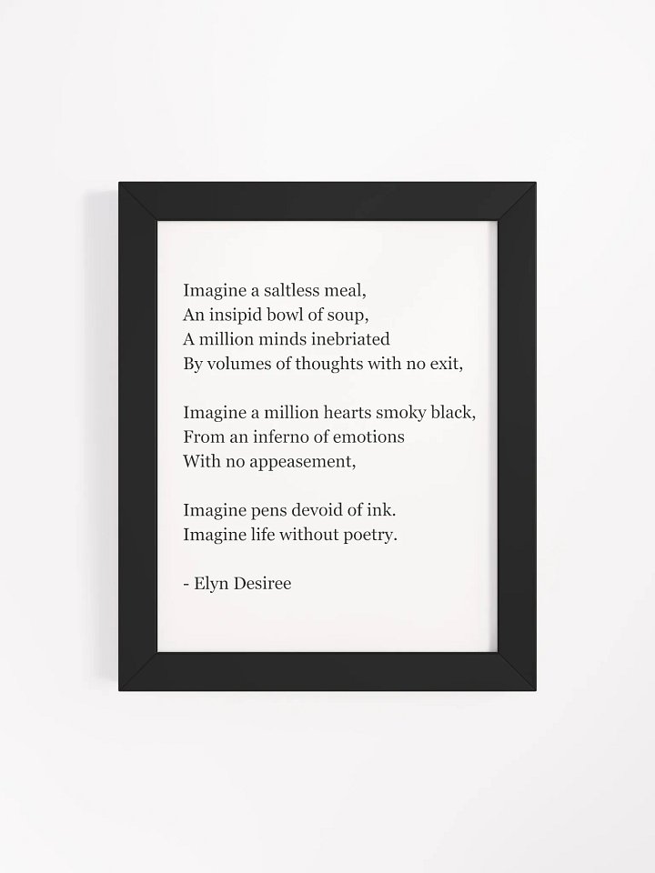 Life Without Poetry Framed Matte Poster product image (1)